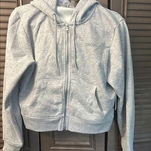 DKNY Gray Zip-Up Hoodie